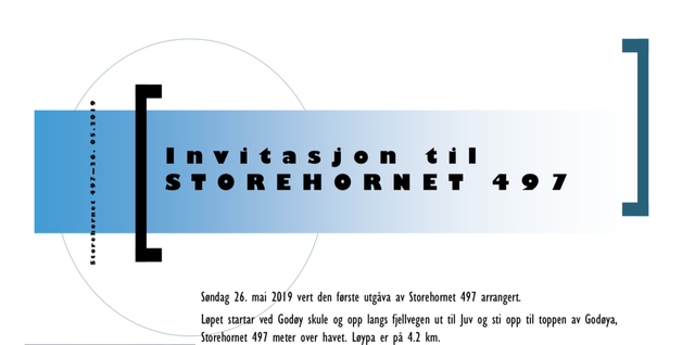 Søndag 26. mai 2019 blir den første utgaven av Storhornet 497 arrangert.