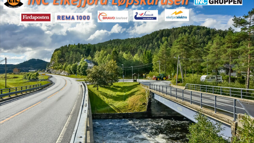 Landeveisløpene INC Eikefjord Løpskarusell går i naturskjønne omgivelser på Storebru i Flora Kommune, midt i mellom Florø og Førde i Sogn og Fjordane. (Foto: Ronny Osland)