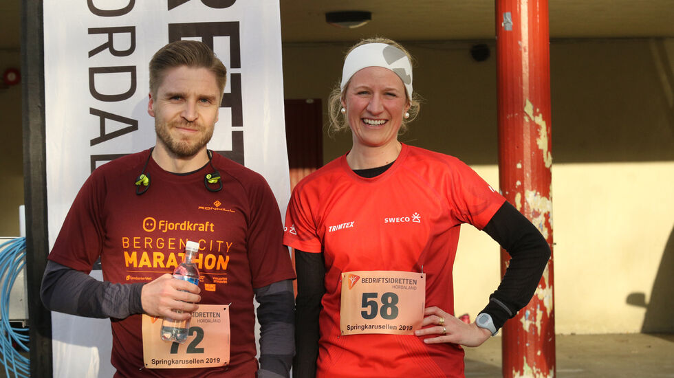 Rene Gjerde og Elin Talhaug Skjerven var raskest i Springkarusellen
