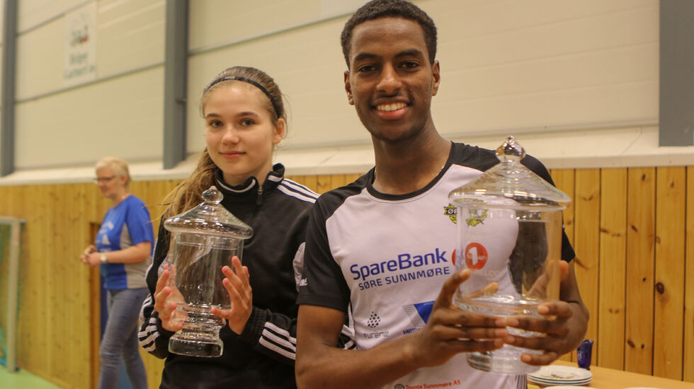 Nahom Kibreab og Tiril Hasund. Foto: Martin Hauge-Nilsen