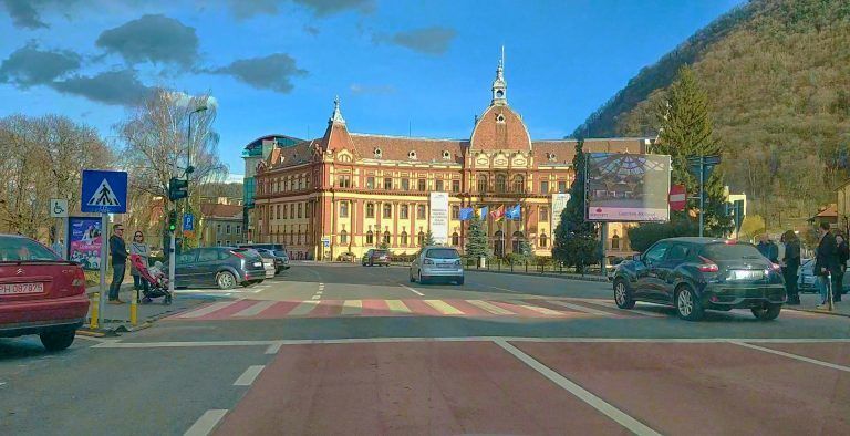 VM 50 km løpes i sentrum av Brasov. (Arrangørfoto)