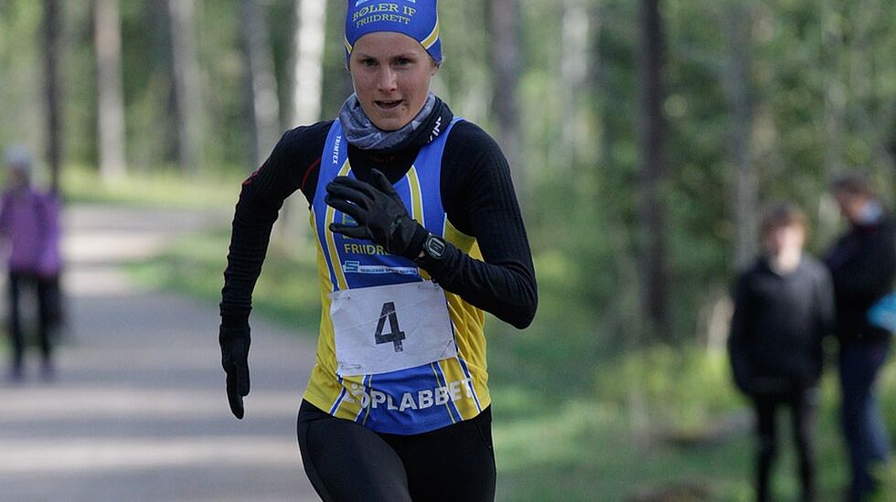 Heidi Pharo debuterte med klar seoer i Ulsrudvannet Rundt. (Foto:Per Inge Østmoen)