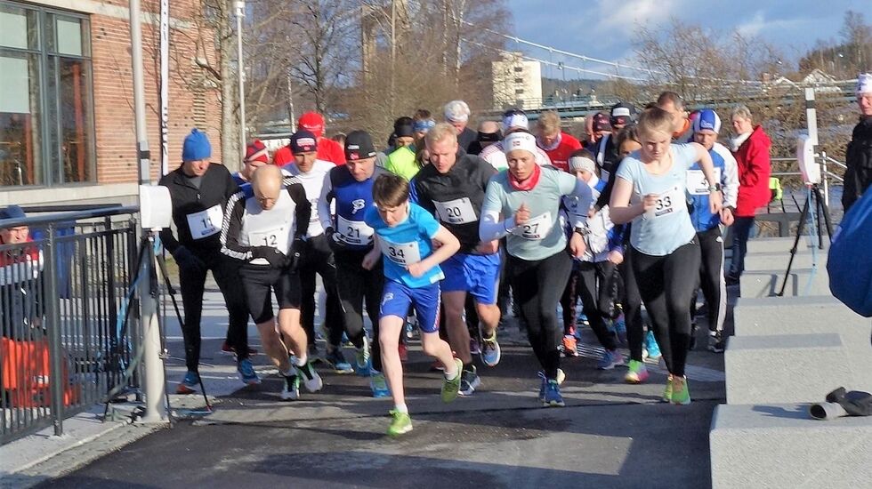Fra starten på Bruløpet i 2017. (Arrangørfoto)