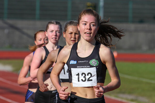 Vilde Våge Henriksen er tatt ut til å løpe både 1500 m og 3000 m hinder. (Foto: Arne Dag Myking)