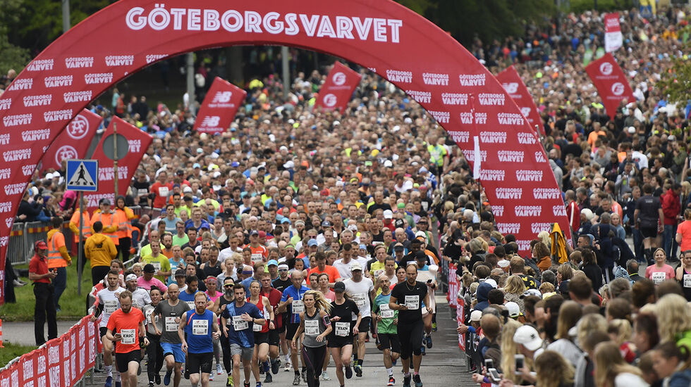 Over 38 000 løpere fullførte den 40. utgaven av Göteborgsvarvet. (Foto: Bjørn Johannessen) 