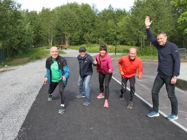 Initiativtagerne som ønsker masse folk på Kondistreninga Ålesund: Per Jan Helset, Helge Fuglseth, Angelique Helset, Jan Ketil Vinnes og Svein Arne Myhre(leder).