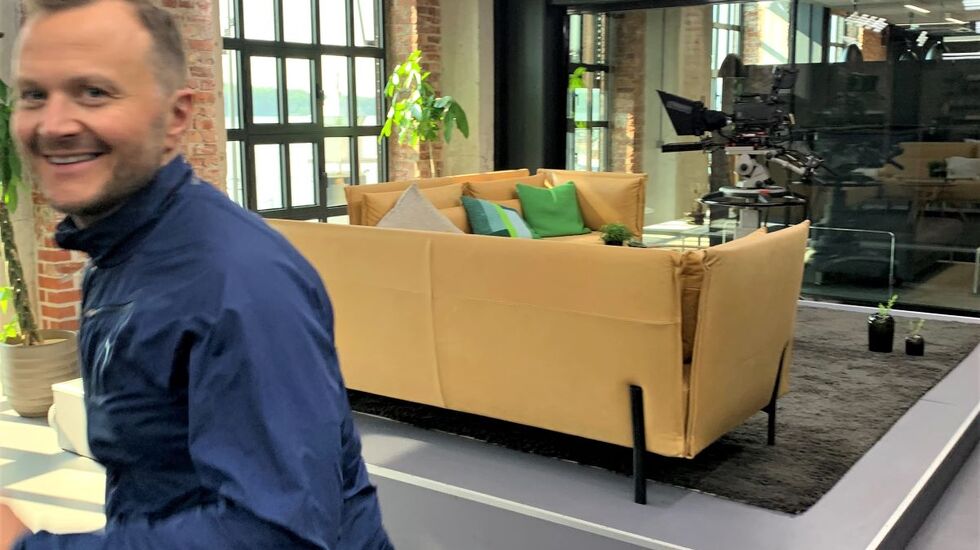 Tidsklemma: Småbarnsfaren Espen Fiveland synes det er fint å kunne løpe hjem fra jobb. Da er det lettere å få plass til treningen i hverdagen. Foto: Privat