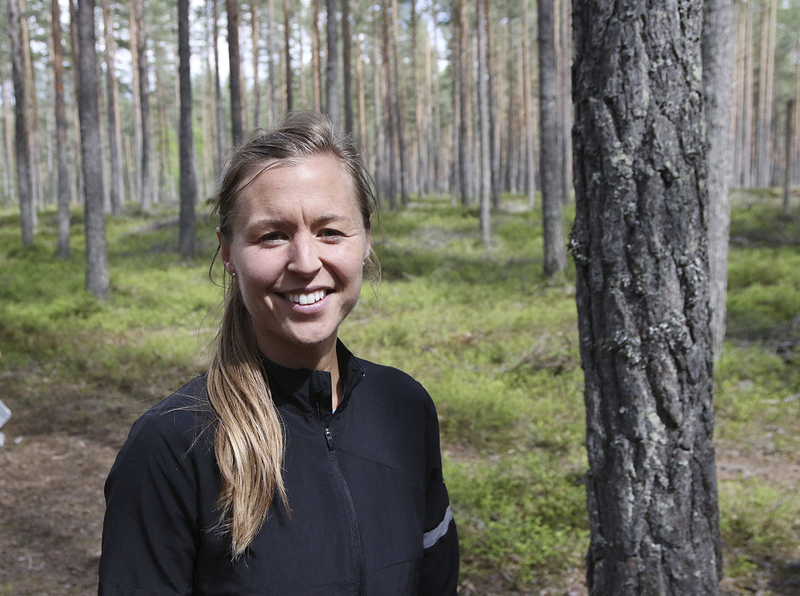Marte Pedersen kunne smile fornøyd etter å ha forbedra sin egen løyperekord. (Foto: Runar Gilberg) 