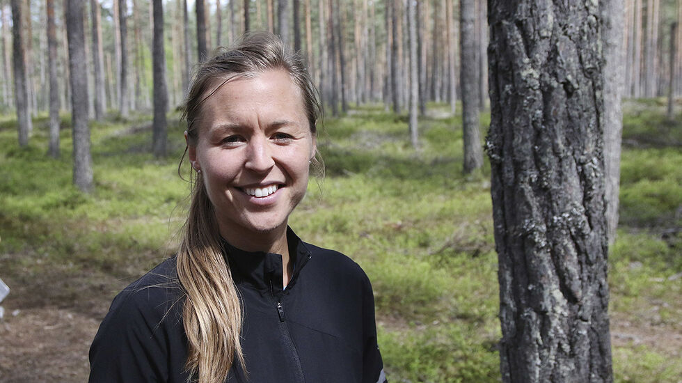 Marte Pedersen kunne smile fornøyd etter å ha forbedra sin egen løyperekord. (Foto: Runar Gilberg) 