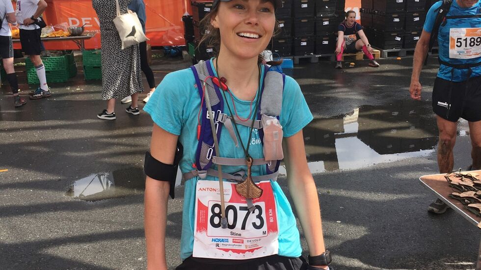 Stine Holager vant den lengste distansen på Ecotrail med god margin. (Foto: Emma Holager)