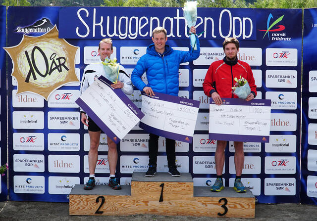 Torstein Tengsareid vant foran Erling Hisdal og Stian Bergstå. (Foto: Olav Nilsen)