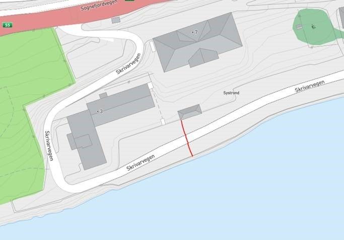 Avstengt parkeringsplass ved tinghuset
