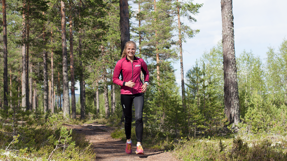 Franziska Skogsholm i sitt treningseldorado ved Rena Leir (Foto: Karoline Almås Sørensen)