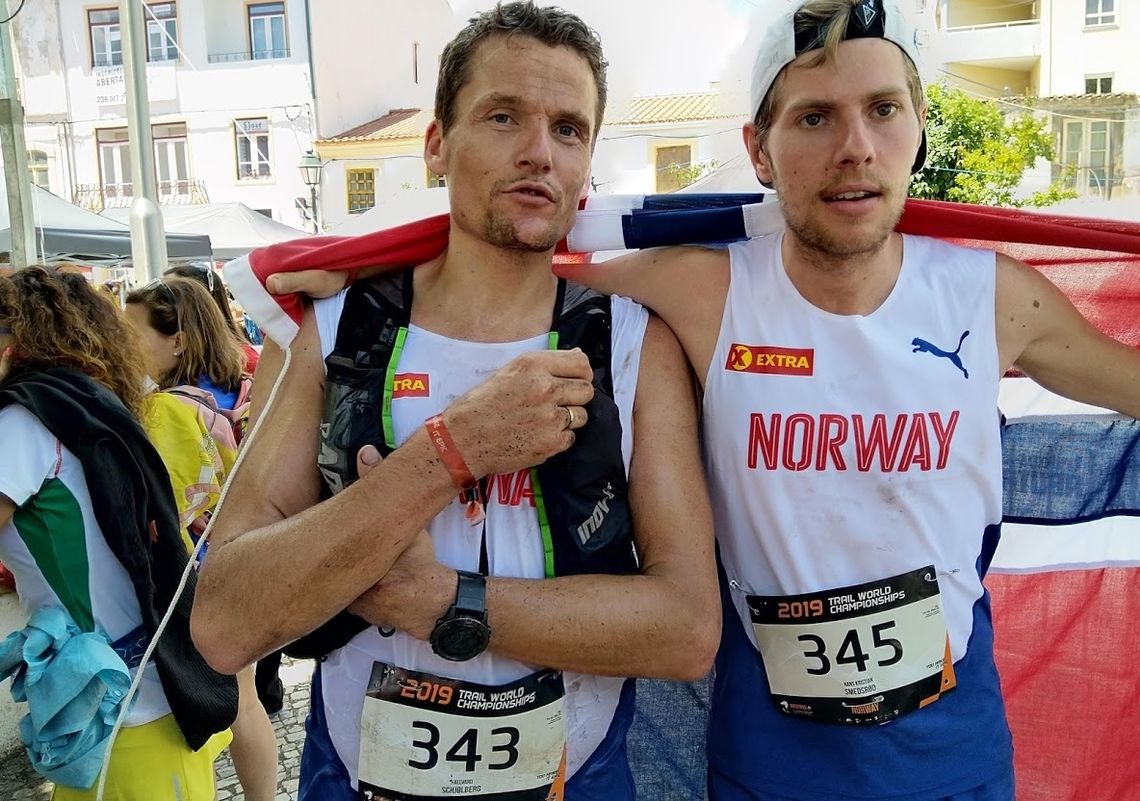 Våre to beste i herreklassen i VM, Hallvard Schjølberg og Hans Kristian Smedsrød. (Foto: Ella Marie Vangsnes)