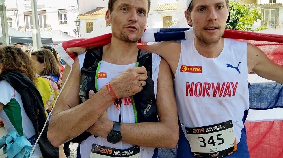 Våre to beste i herreklassen i VM, Hallvard Schjølberg og Hans Kristian Smedsrød. (Foto: Ella Marie Vangsnes)