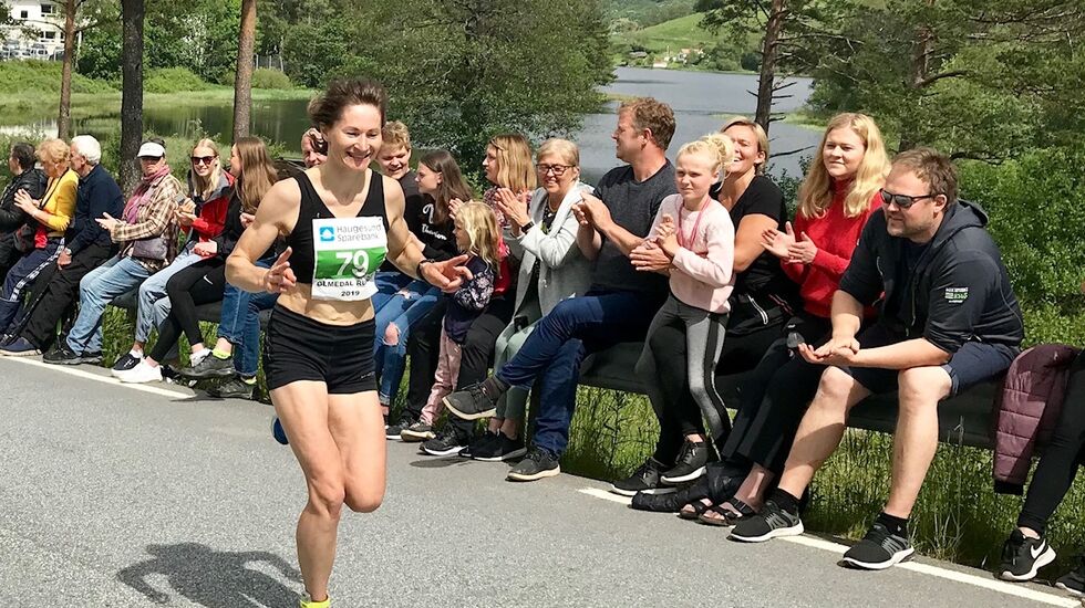 Maryna Novik fra IF Klypetussen tok nok en seier i Ølmedal Rundt. Her fra 2019. (Foto: Bente Kjos Wenjum)