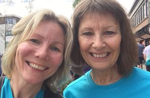 Sosiale: Anne Woldmo (t.v) og Karin Mathilde Morstad inviterer til Afterrun i hagen for Kondismedlemmer nå på søndag. Foto: Privat