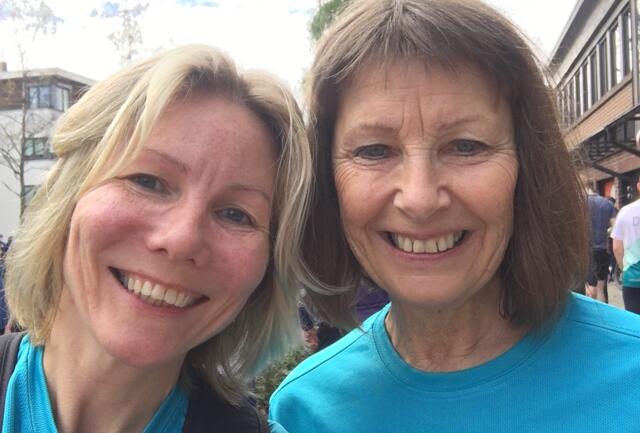 Anne Woldmo og Karin Mathilde Morstad inviterer til Afterrun i hagen for Kondismedlemmer