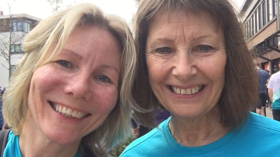 Anne Woldmo og Karin Mathilde Morstad inviterer til Afterrun i hagen for Kondismedlemmer