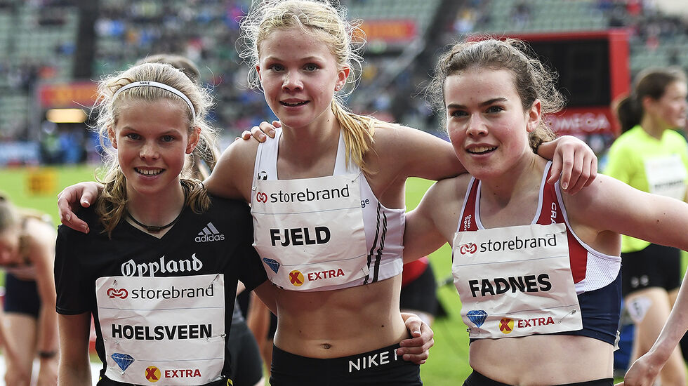 Malin Hoelsveen vant foran Sunniva Fjeld og Filippa Bertelsen Fadnes. (Foto: Bjørn Johannessen) 