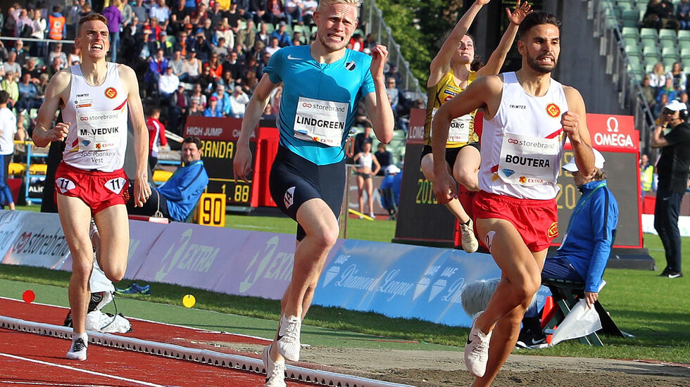 Fra 1500 m til hinder: I Sollentuna stilte vinneren av den nasjonale 1500-meteren under Bislett Games på 3000 m hinder og løp på sterke 8.43.96. (Foto: Kjell Vigestad)