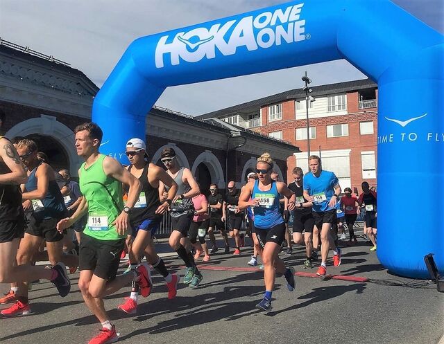Fra starten på den første og hittil neste eneste maratondistansen i H3-regi i 2019. (Arrangørfoto)