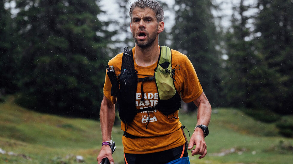 Robert Sørli gjennomførte fire etapper på til sammen 95 km og 5659 høydemeter. (Foto: arrangøren / Stephan Wieser) 