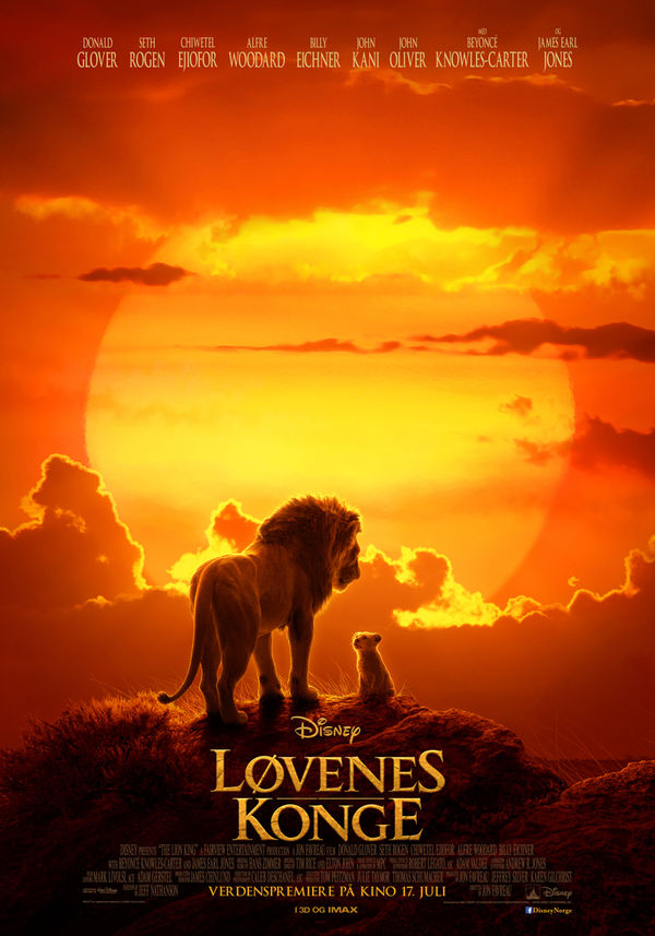 Plakat med filmen Løvenes konge