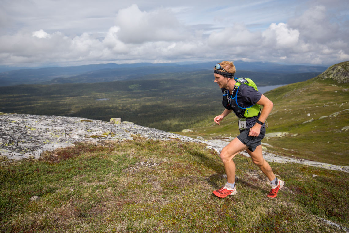Espen Spro Johansen fra NIHs Studentidrettslag var raskest på 21-kilometeren. (Foto: Sylvain Cavatz)