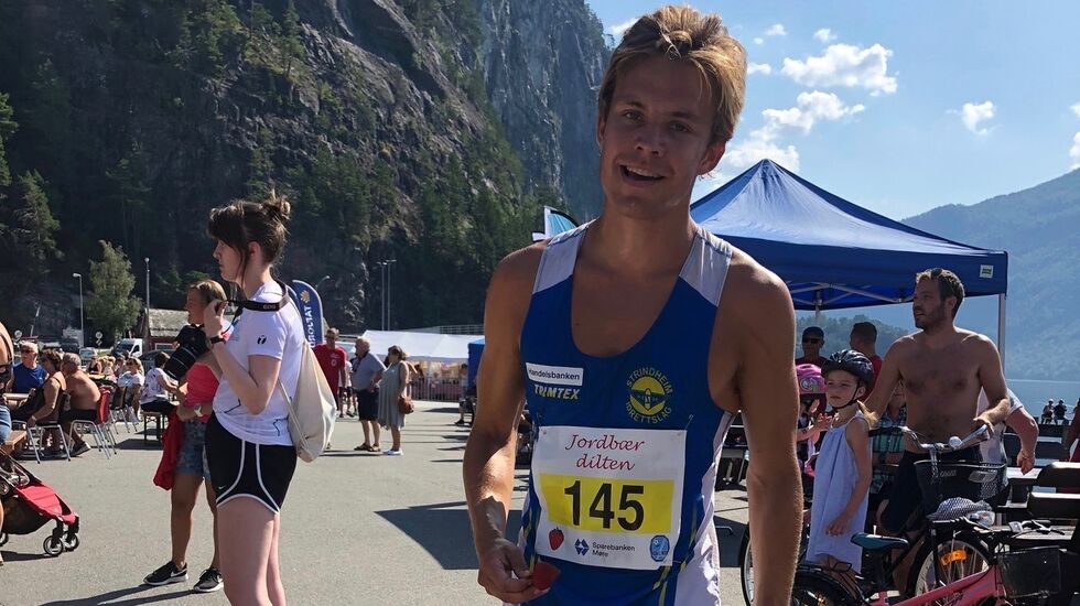 Iver Matias Linge Glomnes er fra Valldal, men er flyttet til Trondheim for å studere, og løper nå for Strindheim IL. Foto: Arrangør
