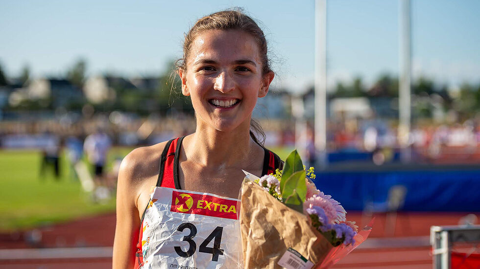 Sigrid Jervell Våg tok NM-tittelen på 1500 meter. (Foto: Samuel Hafsahl)