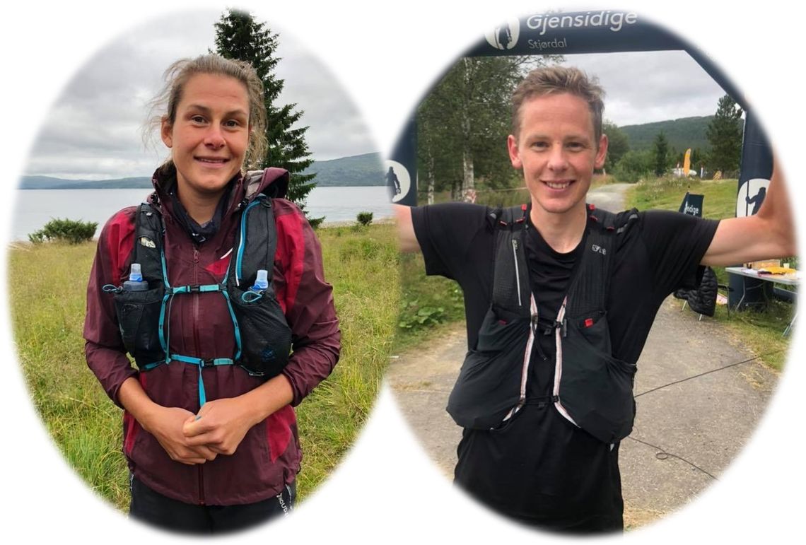 Ida Børset Westad og John Marius Hegseth var klare vinnere på ultradistansen i Meråker Mountain Challenge. (Arrangørfoto)
