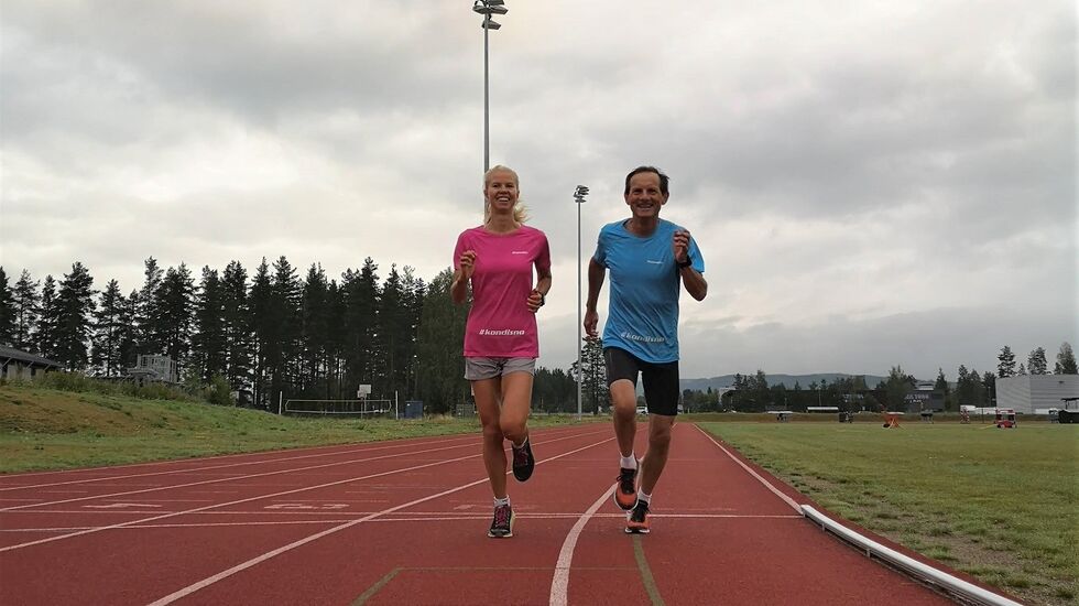  Marit Haslie og Rolf Bakken inviterer til Kondistreninga på friidrettsbanen på Terningmoen på torsdager.