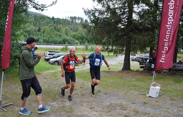 Svenn Petter Hermansen og Anders Stornes​ var to av de 23 som fullførte Telegrafruta Ultra.(Arrangørfoto)