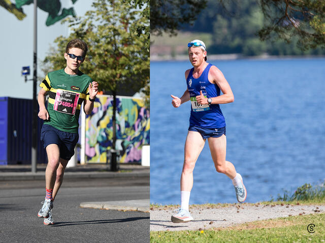 Magnus Winther Warvik (til venstre) og Simen Næss Berge gleder seg til å delta i VM 50 km 1. september. (Foto: Bjørn Johannessen og Sylvain Cavatz)