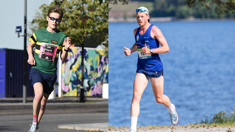 Magnus Winther Warvik (til venstre) og Simen Næss Berge gleder seg til å delta i VM 50 km 1. september. (Foto: Bjørn Johannessen og Sylvain Cavatz)