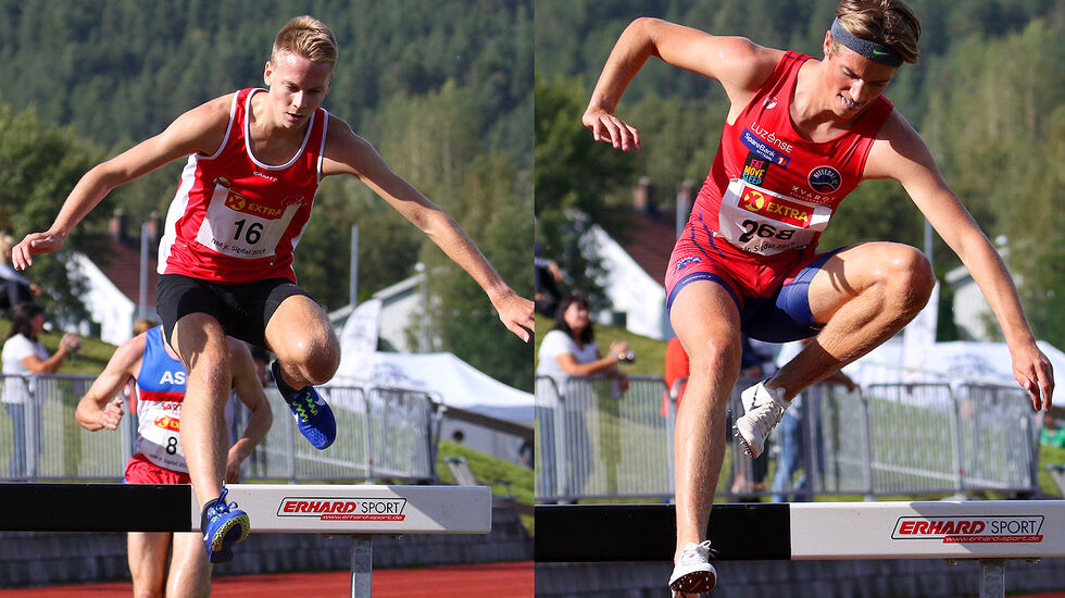 Fredrik Sandvik og Lars Agnar Hjelmeset norske juniormestre på 3000 m hinder