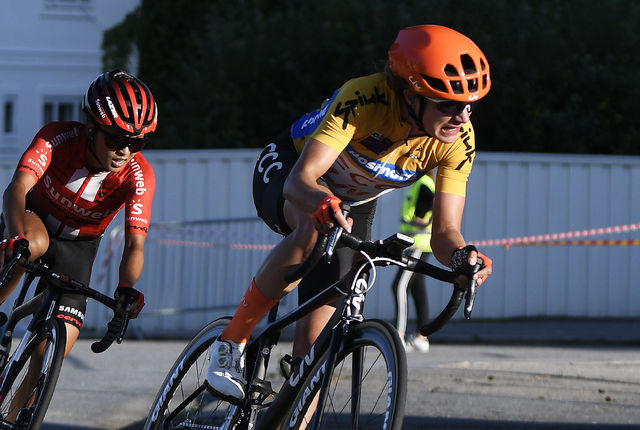 Nederlandske Marianne Vos (til høyre) vant 3. etappe i årets utgave av Ladies Tour of Norway etter å ha spurtslått amerikanske Corny Rivera. (Alle foto: Bjørn Johannessen)