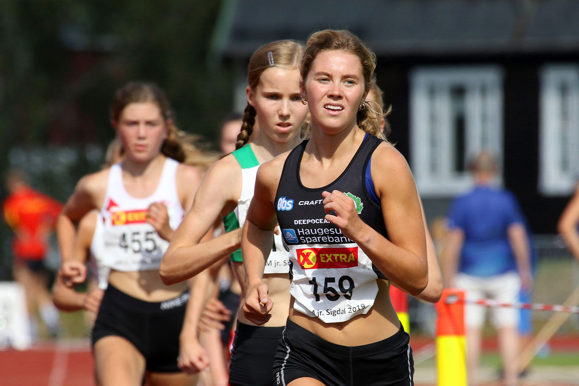 Kristine Lande Dommersnes vant Aibelsprinten. Bildet er fra Junior-NM i år der hun vant 3000 meter i U23. (Foto: Arne Dag Myking)