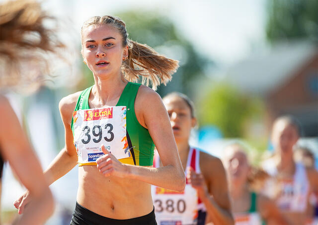 Amalie Sæten senka 1500 m-persen sin med over 2 sekunder. (Arkivfoto: Samuel Hafsahl)
