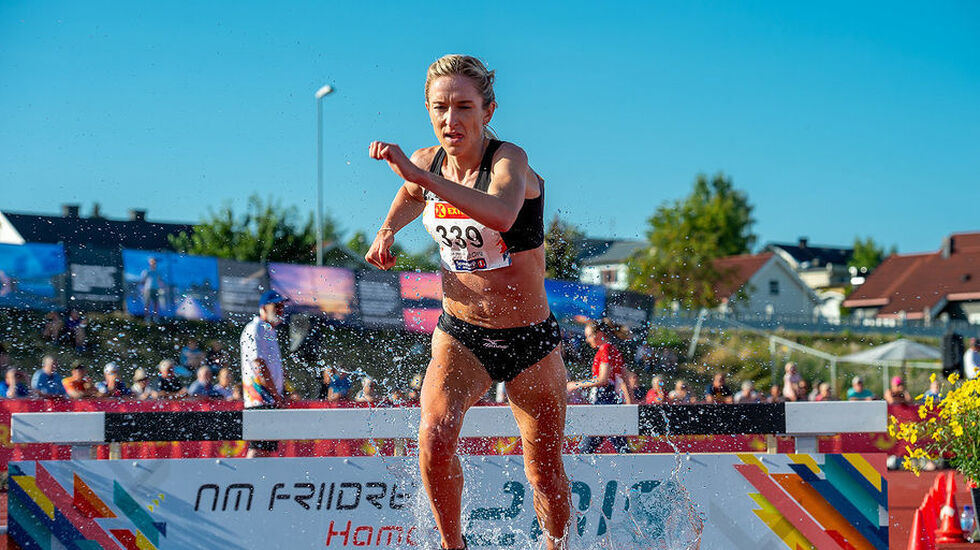 Karoline Bjerkeli Grøvdal løp 4 sekunder fortere enn i kongepokalløpet i NM der dette bildet er tatt. (Arkivfoto: Samuel Hafsahl) 
