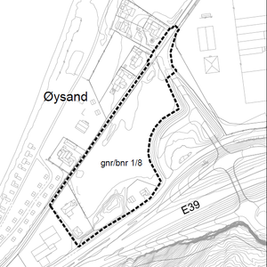 Planavgrensning Øysand Vest næringsområde