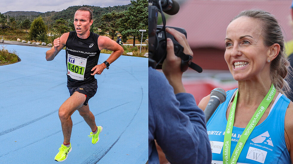 Marius Sørli og Anita Iversen Lilleskare vant Knarvikmila 5 km