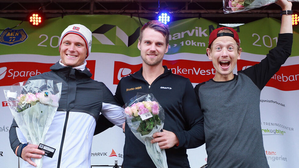Premiepallen menn: Sondre Øvre Helland, Svein Roar Kvamme og Nikolas Jon Aarland