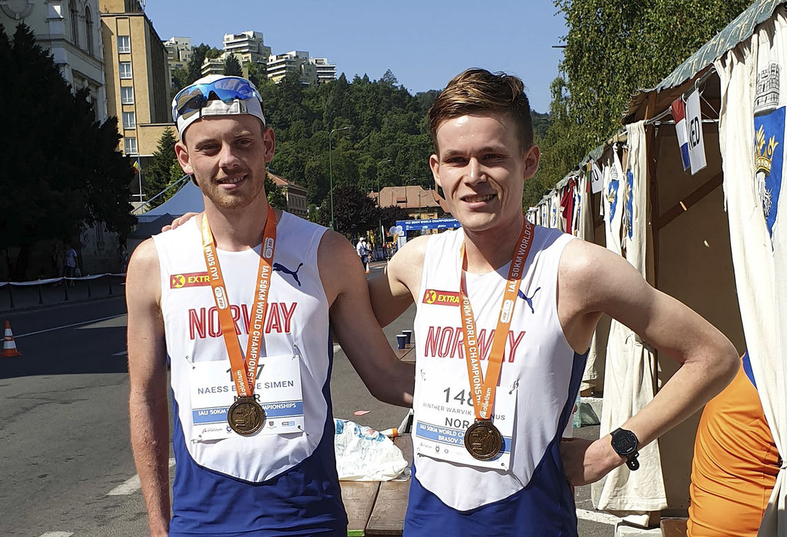 Simen Næss Berge og Magnus Winther Warvik gjorde begge en hederlig VM-debut på 50 km. (Foto: Kjell Berge) 