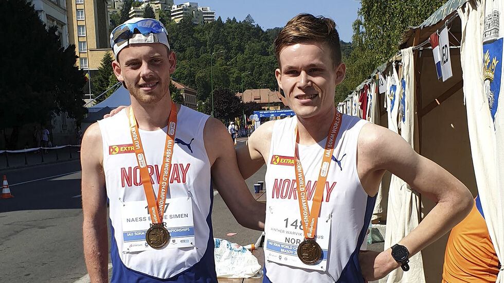 Simen Næss Berge og Magnus Winther Warvik gjorde begge en hederlig VM-debut på 50 km. (Foto: Kjell Berge) 