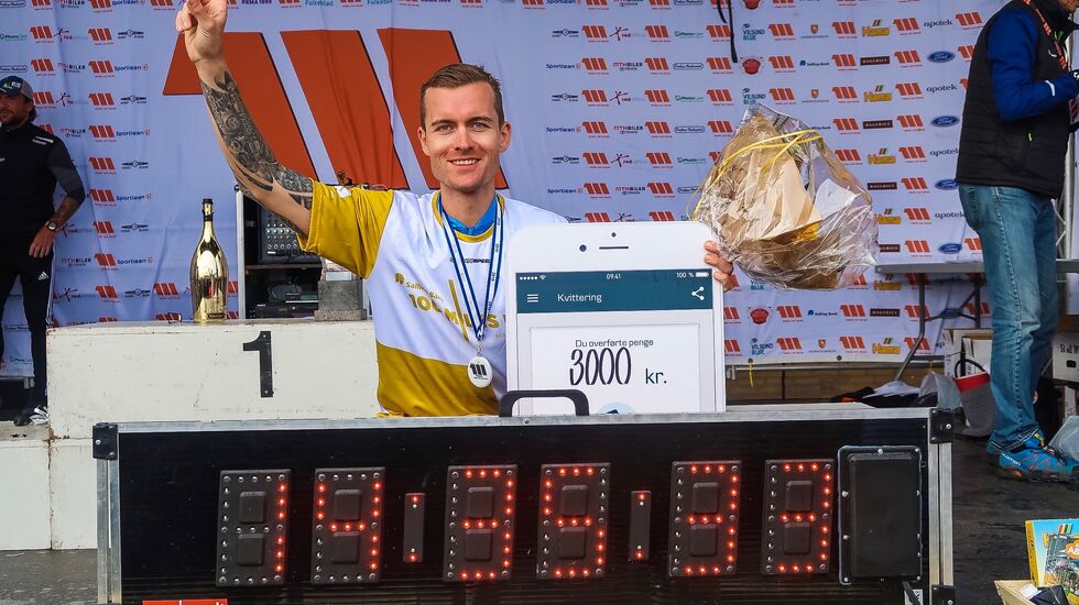 Stian Andersen på premieutdelingen. (Foto: Ruben Rikstad)