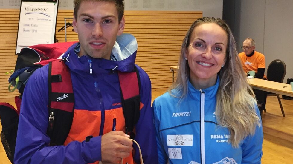 Vinnerne Anita Iversen Lilleskare og Geir Steig satte begge løyperekord i Balestrand Opp. (Arrangørfoto)