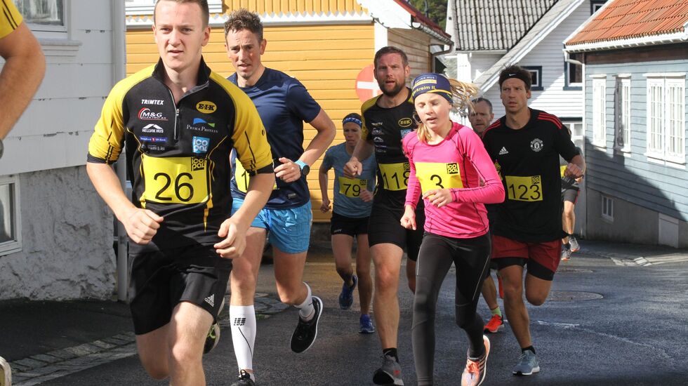 Det var 149 deltagere i Sentrumsløpet i idylliske Egersund. Bildet er fra fjorårets løp. (Arrangørfoto)
