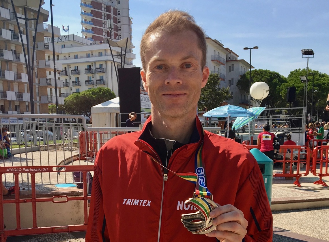 Kristian Nedregård tok både gull- og sølvmedalje i EM for veteraner. Foto: Martin Hauge-Nilsen